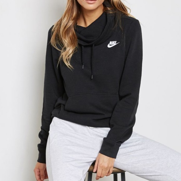 Nike Tops - Nike Sportswear Funnel Neck Hoodie, Black